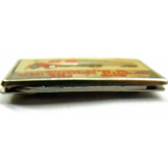 Money Clip Welling Grain Semi Truck Knife Nail File Credit Card Cash Holder Vtg - Picture 10 of 10